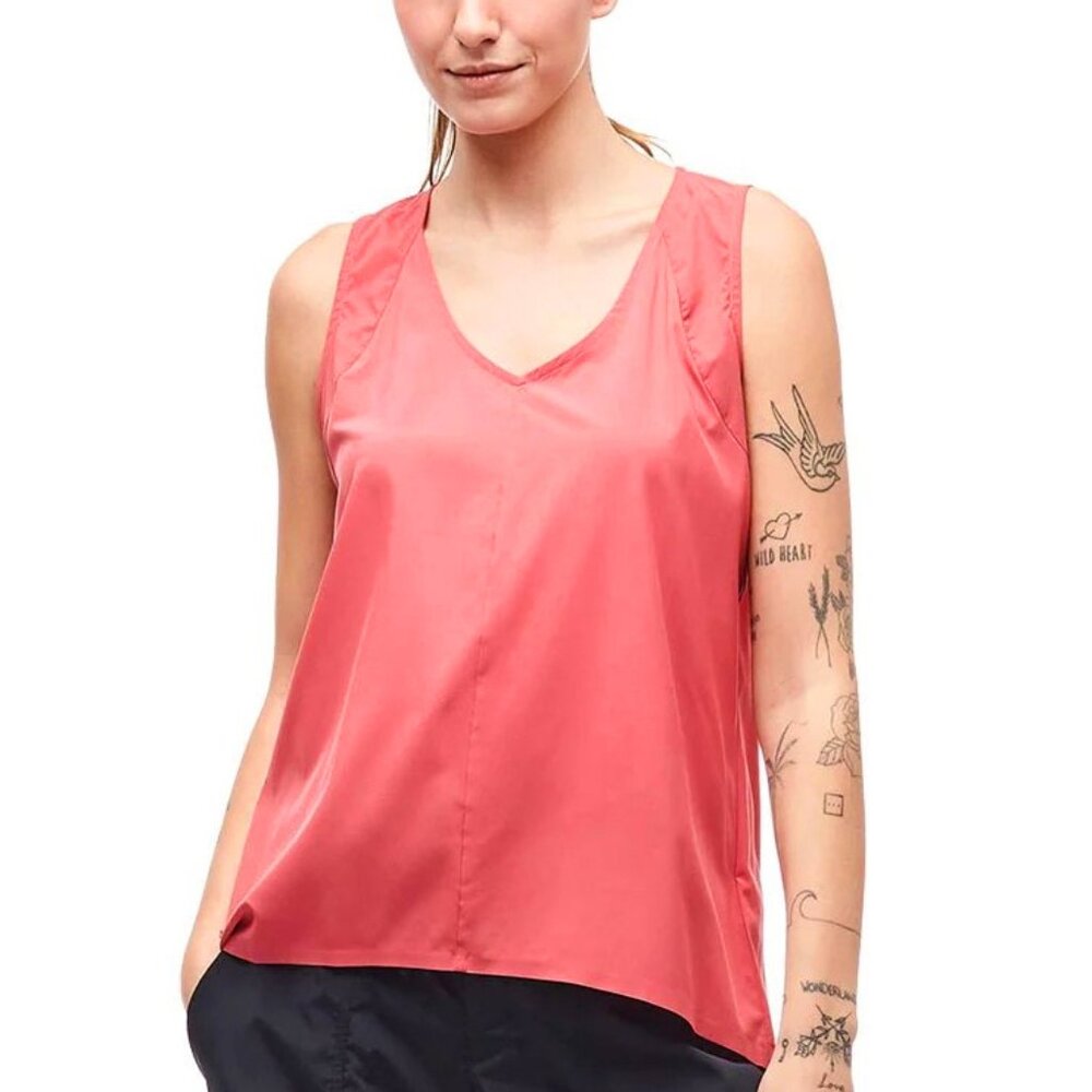 Indyeva Halka Light Woven Sleeveless Top - Bright Pink - Size Medium
